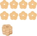8-pack Träunderlägg med Hållare - Underlägg med Blomdesign för Drycker, Bordskydd & Heminredningspresent, 15cm