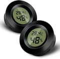 Termometer - Digital termometer - Mini digital inomhustermometer - LCD digital hygrometer - Temperatur- och fuktighetsmätare för hemmet - Svart - 2 st