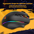 Miniatyrbild 7 av 7: Ergonomisk Gamingmus med Uppladdningsbart Batteri, Programmerbara Knappar för Anpassningsbart Spelande, Bred Kompatibilitet Säkerställer Sömlös Användning