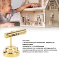 Pikkukuva 8 / 8: Nukkekodin miniatyyri seinävalaisin Mini LED Nukkekodin seinävalaisin paristolla 1/12 Nukkekotihuonekalujen koristeluun Kulta