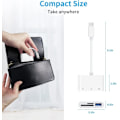 Miniatyrbild 2 av 8: Nästa generations minneskortadapter för USB C-enheter, 5 Gbps snabb överföring med dubbla kortplatser och överlägsen säkerhet för iPhone och mer