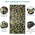 Miniatyrbild 3 av 7: Bärbar Nödfilt, Multicam/Woodland Termisk Bivy Sack, Vindtäta Överlevnadssovsäckar för Utomhuscamping, Jakt, 2-delars Set