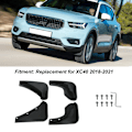 Miniatyrbillede 6 af 8: 4 stk./sæt Bil Mudflaps Forreste Bageste Stænkskærme Stænkskærme Sort Udskiftning til XC40 2018‑2021