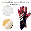 Miniatyrbild 4 av 5: Fotbollsmålvaktshandskar, Ergonomiskt Skurna Andningsbara Latexhandskar För Professionellt Grepp, Halkfri Starkt Grepp Latexpalm För Ungdom Och