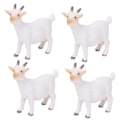 Miniatyrbild 2 av 8: 4 st Getfiguriner Set Gårdsdjur Simulerade Getmodell Leksak Födelsedagspresent Dekoration för Barn