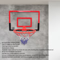Miniatyrbilde 7 av 8: Mini Basketball Hoop Set Hullfritt Montering Bounce Design Rød Svart Innendørs Foreldre Barn Interaksjon Basketball Leker