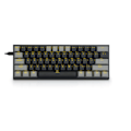Miniatyrbild 1 av 5: Kompakt Gamingtangentbord, enfärgat bakgrundsbelyst mekaniskt tangentbord för gamers, 60% litet tangentbord med röda brytare, ren gul bakgrundsbelysning, ergonomiskt