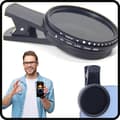 Miniatyrbild 3 av 5: 1 Set Solar Eclipse Phone Filter 52mm Camera Lens Filter ND 2-400 Smartphone Lens Filter with Clip