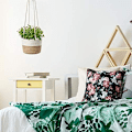 Miniatyrbild 4 av 6: Stilfull Boho-inredning, Makramé Växthängare för Inom- och Utomhusbruk, Enkel Installation med Långa Rep, Hållbar och Återanvändbar, Perfekt för Olika Hem