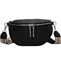 Miniatyrbild 1 av 6: Läder Magväska, Trendig Design med Vattentät Funktion, Justerbar Axelrem för Kvinnor Män, Multifunktionell Användning Crossbody Väska för