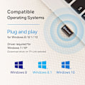 Miniatyrbild 4 av 7: Bluetooth 5-adapter med anslutning för flera enheter för Windows-datorer, Plug & Play-installation med förbättrad datahastighet och bred kompatibilitet, kompakt design säkerställer