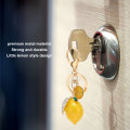 Miniatyrbild 6 av 8: Liten citron nyckelring stark metall liten citron med strass utsökta färger citron nyckelring för nycklar väska plånbok gul