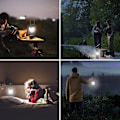 Miniatyrbild 4 av 5: Ultraljus LED Campinglykta, Hopfällbar & Portabel Överlevnadskit Med Solpanel Och Handvev För Nödbelysning, Idealisk För Camping, Vandring,