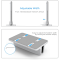 Miniatyrbild 6 av 8: Dubbel Dock Design Laptopställ, Vertikal Organisatör Med Justerbar Docka Upp Till 3cm, Aluminiumlegeringskonstruktion Erbjuder Bred Kompatibilitet För Utrymme