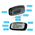 Miniatyrbild 7 av 8: Stegräknare med pausfunktion, 3D-accelerometersensor stegräknare för promenader och löpning, stor digital display, klämma och snodd, automatisk återställning för män
