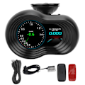 Miniatyrbild 2 av 8: Universal Head Up LCD-display OBD2+GPS Auto HUD-monitor Multifunktionell Projektor