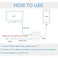 Miniatyrbild 4 av 8: MFi-certifierad Apple Lightning till HDMI-adapter för iPhone, synkroniseringsskärmkonverterare med laddningsport för iPhone XR, XS, 8, 7, iPad till HDTV, projektor