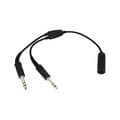 Airbus Headset Adapter 7.1mm til GA Dobbeltstik Kabel til Flyhovedtelefoner