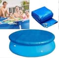 183 cm Diameter Pool Cover, Round Pool Cover with Rope Fasteners, Durable Windproof Dustproof Tarp for Round Above Ground Pools