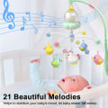 Miniatyrbilde 1 av 2: Baby Musical Crib Mobile med nattlys og musikk Henge roterende rangler med musikkboks