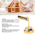 Pikkukuva 7 / 8: Nukkekodin miniatyyri seinävalaisin Mini LED Nukkekodin seinävalaisin paristolla 1/12 Nukkekotihuonekalujen koristeluun Kulta