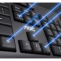 Miniatyrbild 6 av 8: Fullstort datortangentbord med Plug-and-Play-funktionalitet, optisk trådlös mus för hög precision, uppladdningsbart tangentbord & mus-kombination för