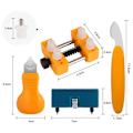 Miniatyrbild 4 av 5: Precisionsurmakarverktygssats, Verktygssats för Batteribyte av Klocka med Justerbar Öppnare för Klockboett, Lämplig för de Flesta Klocklock, Inklusive