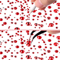 Miniatyrbillede 4 af 5: 2000 stk. flade bagside sten rhinestones 6 størrelser (rød)