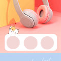Miniatyrbilde 7 av 8: Trådløst headset søt katteform HiFi lydkvalitet Lysende Stereo Bluetooth-hodetelefoner for hjemmeskolekontor Rosa{YD} 0.1