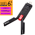 Miniatyrbilde 1 av 8: AX5400M USB Wifi6E Adapter 2.4G&5G&6GHz USB 3.0 Wifi 6 Mottaker{YD} Red