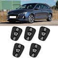 Miniatyrbilde 3 av 4: 5 stk Gummi Nøkkelskall for Erstatning 3-knapps Dyna Passer for Hyundai Passer for Kia (med Bokstav)