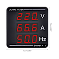 Miniatyrbild 3 av 3: Spännings- och strömmätare Frekvensmätare Digital Display AC50-500V 1-140A Högprecisions Digital Mätare Voltmeter Amperemeter