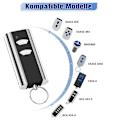 Miniatyrbilde 3 av 5: Sett med 2 garasjeportfjernkontroller, erstatning for RCU 433-2K, 433,92 MHz håndholdt sender