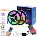 Miniatyrbild 9 av 9: Flexibel 10m RGB LED-remsa / Ljusslinga / LED-remsa Bluetooth APP Multicolor multifärg