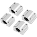 Miniatyrbillede 1 af 2: Lineær Leje Slide Blok, 4 stk./sæt SCS12UU Lineær Bevægelse, Aluminium Kugleleje Slide Blok, Indvendig Diameter 12mm, Udbredt i Elværktøj