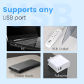 Miniatyrbilde 5 av 5: Cisea Klemmeskrivebordslampe 48 LED-lys Clip-on Leselampe Justerbar Lysstyrke Nattbordsklemmelampe USB LED Skrivebordslampe for Studier og Arbeid, Hvit