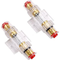 Miniatyrbillede 1 af 2: 2 stk. Inline sikringsholder, 60A sikringsholder, bilstereo strømsikkerhedsbeskytter til bilstereo alarmforstærker kompressor