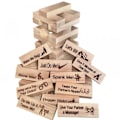 Miniatyrbilde 5 av 5: Block Tower Jenga Spill, Morsomme Par Stableklosser, Valentinsdag Tumbling Tower Stableklosser Spill for Voksne Par Middagsselskap Spill Gave