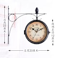 Miniatyrbillede 4 af 4: Væg ur smedejern haveur stationsur 2-sidet håndlavet Grand Central Terminal New Yo【mo】