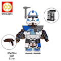 Miniatyrbillede 3 af 4: stk Legion Clone Trooper Army Sæt Mini Captain Rex Jesse Og Echo Star Captain Rex 501 stk Clone Trooper Wars Figurer Klodser
