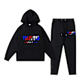 Miniatyrbillede 1 af 5: Høj kvalitet ny Trapst Tigerhoved Print Hætteklædt Plys Sweatshirt Mode Gradient Bogstav Casual Sport Sæt Print 05- Sort Print 05- Sort[YD] Print 05- Black M