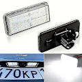 Miniatyrbillede 1 af 5: 2 stk. Canbus Led Nummerpladelys Kompatibel Med Lexus Lx470 Lx570 Toyota Land Cruiser 100 200 Prado 120 Reiz 4d Mark X Nummerpladelys