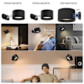Miniatyrbillede 3 af 5: Genopladelig væglampe sengelampe læselampe genopladelig bærbar touch justerbar natlampe magnetisk suge kabinetlampe (sort) {GKS}