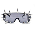 Miniatyrbillede 2 af 4: Rivet Beautifygae Nye Overdimensionerede Spejl Hadeae Meta Futuritiske Damebriller【mo】 black 21