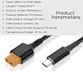 Miniatyrbillede 4 af 5: USB-C Type-C til XT60 Ladekabel PD 100W 20V/5A Ladekabel til Tool Kitrc M7 M6 M6D M8S Oplader, Solpanel.