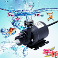 Miniatyrbilde 2 av 4: Sirkulasjonspumpe DC 12v 800l/t 5m Vannsirkulasjonssystem Svart 1 stk Ny{GKS}