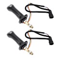 Miniatyrbilde 2 av 8: 2 stk. 3-knapps gravemaskin joystick håndtak 6-pinners aluminiumslegering for Doosan DH DX150 215 225 300 370‑9C 0.6