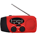 Pikkukuva 1 / 5: Kannettava radio lukuvalolla ja taskulampulla AM/FM aurinkoenergialla toimiva käsikampi taskuradio säävaroituksella ja varavirtalähteellä