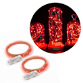 Pikkukuva 1 / 6: 2 kpl 1 m Mini LED -valosarja paristokäyttöinen punainen punainen【YD】
