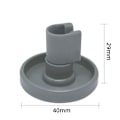 Pikkukuva 3 / 5: Astianpesukoneen Korin Pyörät 8 kpl AEG, Privileg, Zanussi Tummanharmaa Dark gray 40mm